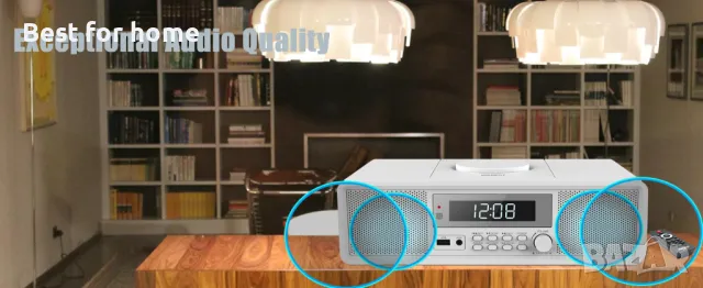 Домашна стерео система с CD плейър,  Bluetooth WISCENT WTB-798, снимка 8 - Аудиосистеми - 48468241