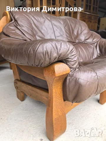 Комплект дивани 3+2+1 Естествена кожа , снимка 5 - Дивани и мека мебел - 49045312