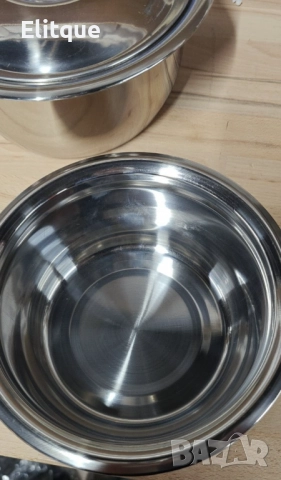 Комплект купи с капак в различни размери от неръждаема стомана - 3 бр., снимка 10 - Други - 52743925