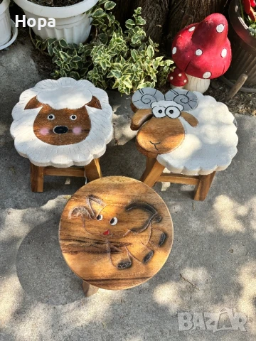 Столче / Табуретка от тиково дърво, снимка 7 - Други - 44077986