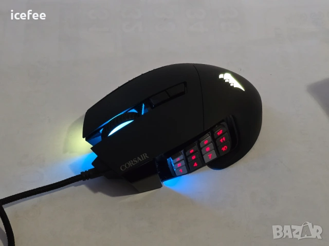 Мишка Corsair Scimitar RGB Elite , снимка 11 - Клавиатури и мишки - 53305048
