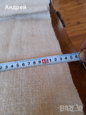 Стар ленен плат,лен, снимка 3 - Антикварни и старинни предмети - 52054601