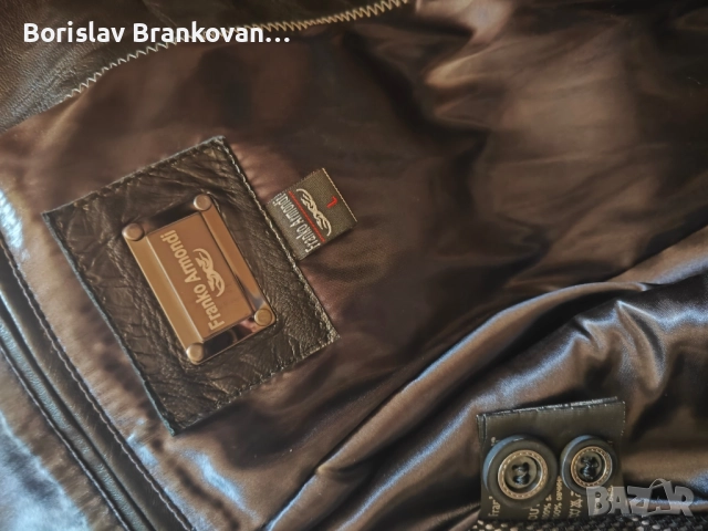 Ново мъжко черно кожено сако, снимка 5 - Якета - 51441210