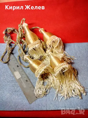 ЧИФТ СТАРИ ВИСУЛКИ от РЕТРО КАДИФЕНИ / ПЛЮШЕНИ ЗАВЕСИ ПЕРДЕТА 47616, снимка 7 - Антикварни и старинни предмети - 47598412