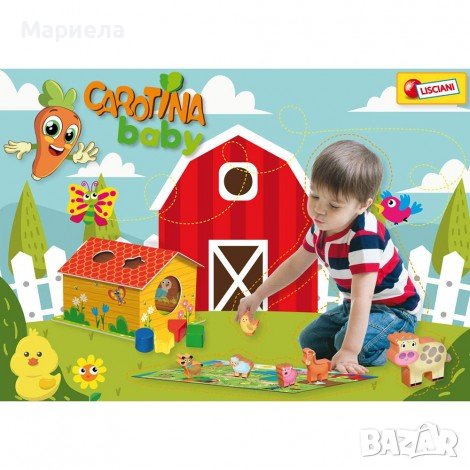 Lisciani Carotina Baby 3D Пъзел игра за бебета Happy farm 72248, снимка 2 - Игри и пъзели - 39592684