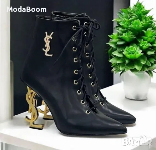 YSL дамски боти на ток Yves Saint Laurent , снимка 2 - Дамски боти - 48241719