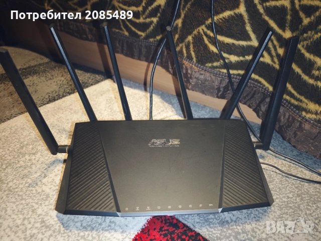 Трибандов Безжичен рутер Asus RT-AC3200, AC 3200, 600+1300+1300 Mbps