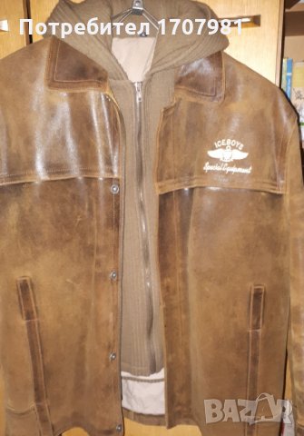  Iceboys кожено яке, снимка 4 - Якета - 31060875