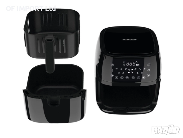 Дигитален Фритюрник с Горещ Въздух SILVERCREST XL 5.2L 2150W, снимка 3 - Фритюрници - 52071380