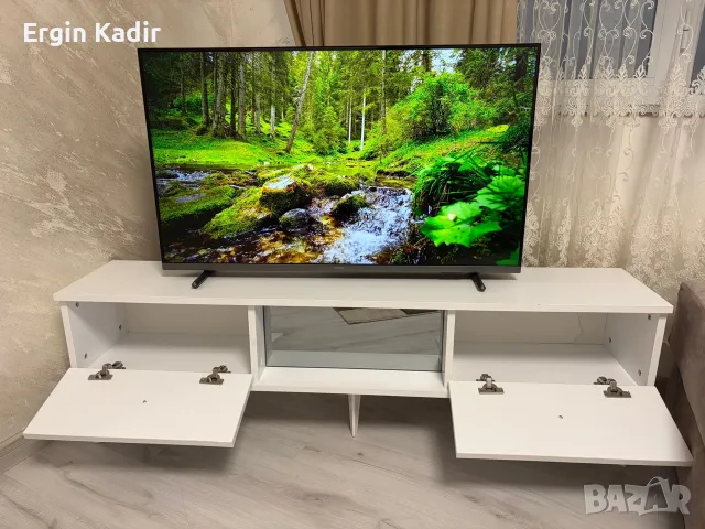 ТВ шкаф с електрическа камина с реалистичен пламък и LED ефект на пламък – без телевизор, снимка 4 - Декорация за дома - 56004702