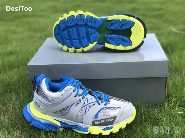 Balenciaga Track Sneaker "Grey/Blue/Yellow" , снимка 4 - Маратонки - 54362707