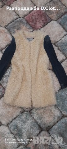 Палто teddy bear S ,с дънкови ръкави, снимка 6 - Палта, манта - 16977351