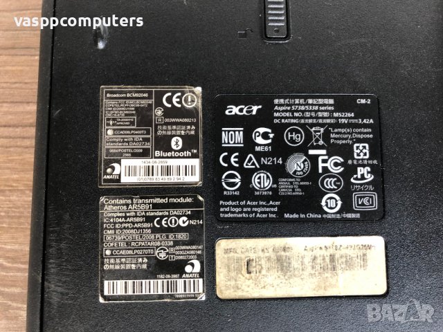 Acer Aspire 5738/5338 на части, снимка 5 - Части за лаптопи - 37034234