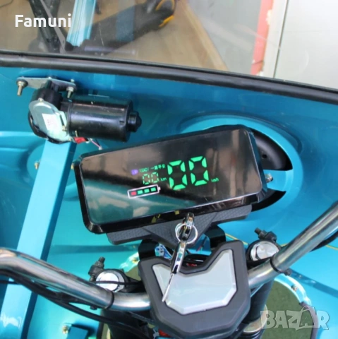 Електрическа Селскостопанска Триколка с Покрив 2000W СИНЯ, снимка 6 - Мотоциклети и мототехника - 54144831