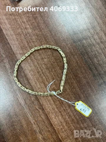 Кралска златна гривна 14к 6.55гр 14к 21см, снимка 4 - Гривни - 50073493