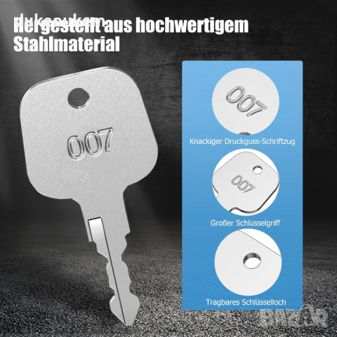 2 бр .Ключове TSA007, универсални за куфари и катинари, снимка 5 - Други инструменти - 53130751