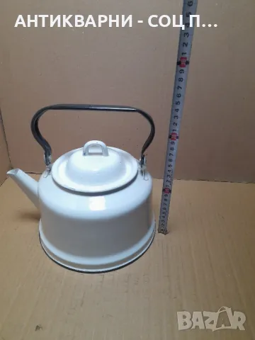 Соц Стар Емайлиран Чайник., снимка 12 - Антикварни и старинни предмети - 49029892
