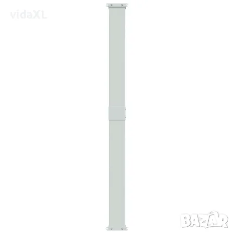 vidaXL Прибираща се дворна странична тента, 180x314 см, сива, снимка 5 - Огради и мрежи - 56146643