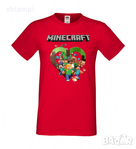 Мъжка тениска майнкрафт Minecraft 5,Minecraft,Игра,Забавление,подарък,Изненада,Рожден Ден., снимка 16 - Тениски - 36495159