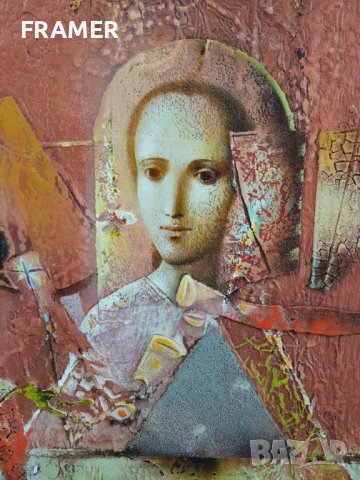 Николай Алексиев Олтар картина с маслени бои, снимка 3 - Картини - 37979606