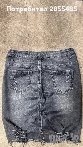 Пола дънкова черна , снимка 2 - Поли - 52004070