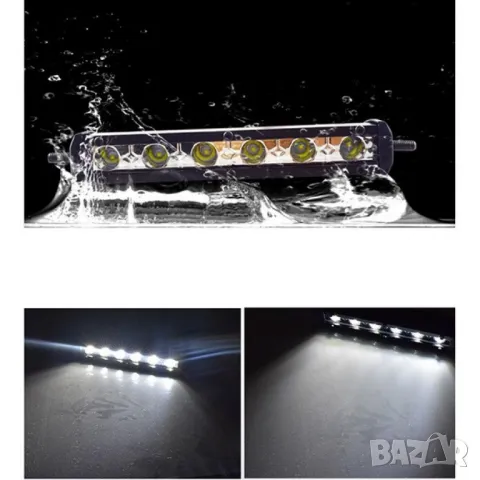 Външен прожектор със шест LED крушки за автомобили и мотоциклети 90 W LED BAR3, снимка 2 - Аксесоари и консумативи - 49970246