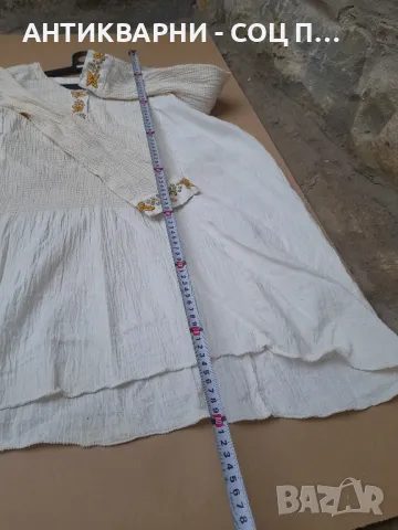 Соц Стара Ленена Риза Нощница За Народна Носия., снимка 7 - Антикварни и старинни предмети - 49030012