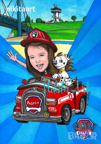 Пъзел с карикатура ръчно рисувана, снимка 3 - Пъзели - 50005188