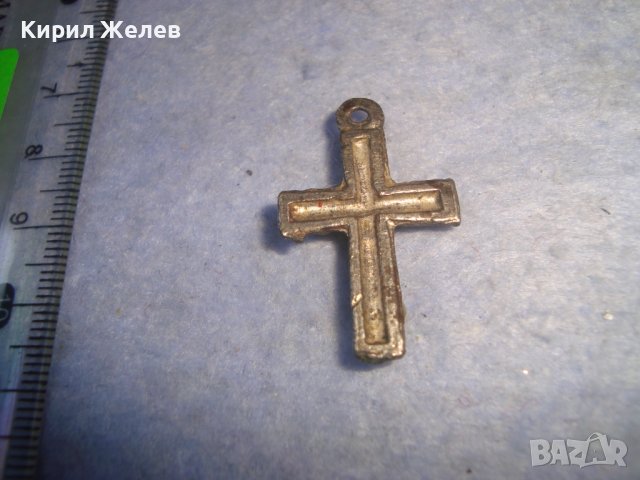 СТАРО МЕТАЛНО РЕТРО КРЪСТЧЕ 24661, снимка 4 - Колекции - 36975051