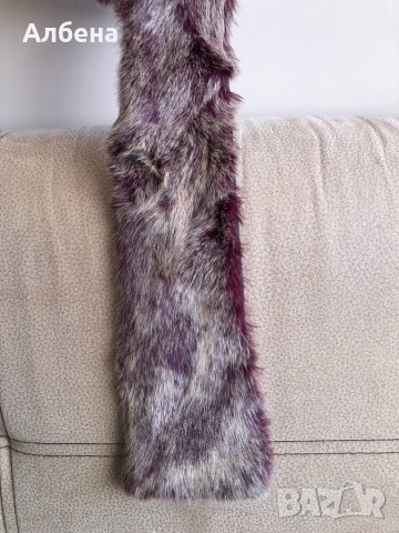 Шал Benetton от естествен косъм , снимка 4 - Шалове - 35220244