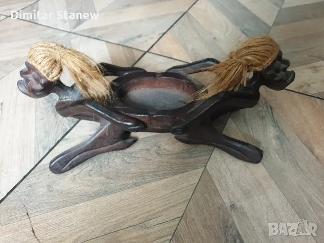 стара африканска статуетка , снимка 3 - Антикварни и старинни предмети - 56138347