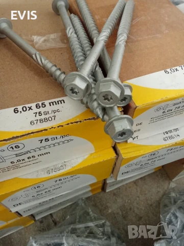 Винт, винтове дърво шестостенна глава, TORX, шайба, връх 17, цинк-ламелно покр. торнадо, разл. р-ри, снимка 3 - Железария - 51018070