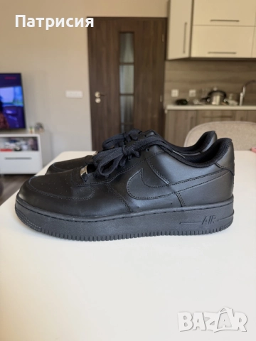 Черни мъжки сникърси маратонки Nike Air Force 1 Low ниски кецове, размер 45, черен цвят, black, AF1, снимка 9 - Маратонки - 56043077