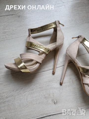 Сандали розово и златисто + подарък, снимка 2 - Сандали - 54053969