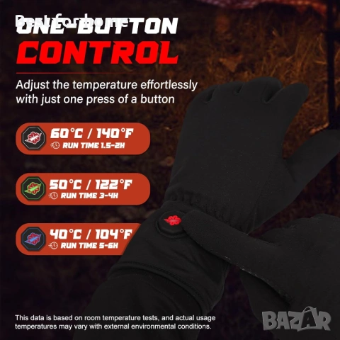 Подложки за ръкавици Dr.warm с тъчскрийн нагревател, презареждащи се нагревателни ръкавици, снимка 2 - Ръкавици - 54159303