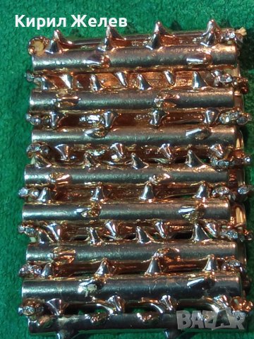 ПОЗЛАТЕНА с КРАСИВИ КАМЪНИ ЦИРКОН АРТ ГРИВНА 14401, снимка 4 - Гривни - 29628788