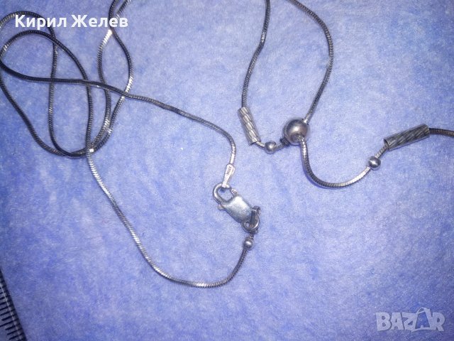 ЕФИРНО ДЕЛИКАТНО ИТАЛИАНСКО СРЕБЪРНО КОЛИЕ СРЕБРО 925 с РОДИЕВО ПОКРИТИЕ 36122, снимка 6 - Колиета, медальони, синджири - 39666738