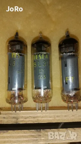  Три радиолампи 6L31 Tesla- beam power output pentode + една EF861 RFT goldpin pentode. 