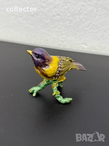 Метална кутийка за бижута с емайл. №7410, снимка 5 - Колекции - 51904808