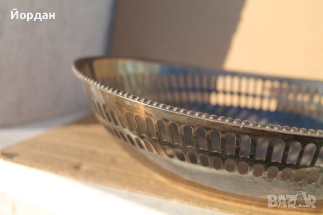 Посребрена фруктиера , снимка 5 - Антикварни и старинни предмети - 44420816