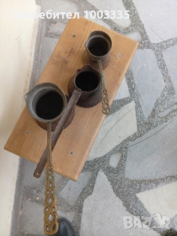 Три стари медни джезвета , снимка 4 - Антикварни и старинни предмети - 54203093