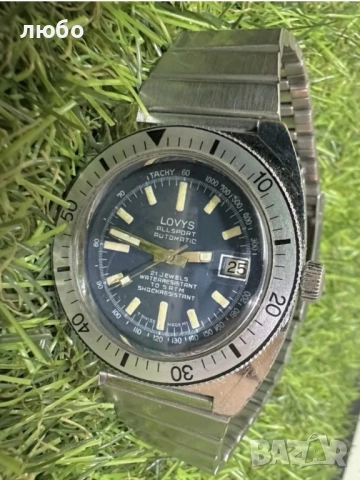 Часовник LOVYS ALLSPORT AUTOMATIC DRIVER-Дата -Секундарник SWISS MADE Работи Точно Сменя Датата , снимка 5 - Мъжки - 52542910