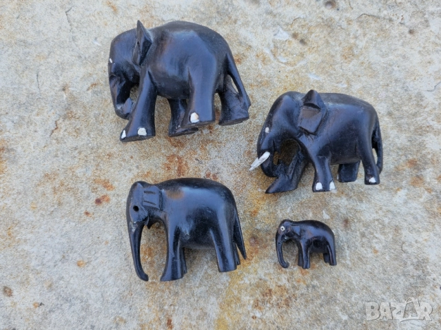 Дървени Слончета от абанос Африка