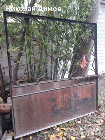 Метална дворна порта с две крила, снимка 4 - Гаражни врати - 52595996