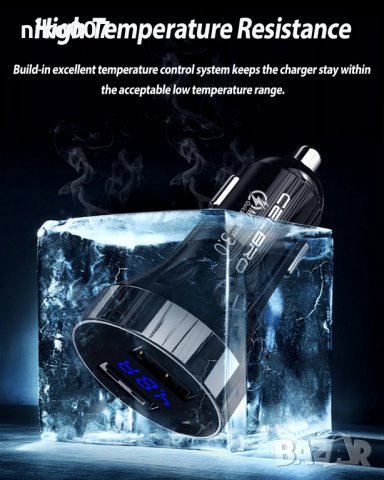 Супер бързо зарядно за кола за телефон-таблет и др.+волтметър 2X Usb Quick Charge, снимка 4 - Аксесоари и консумативи - 29418822
