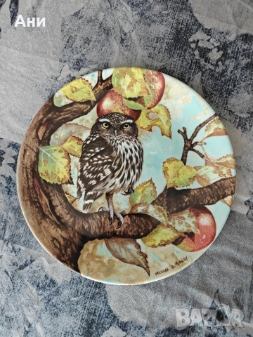 Coalport декоративна чиния от фин порцелан