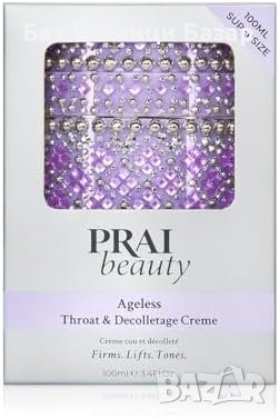 Нов PRAI Ageless Lilac Glam - Подмладяващ Крем за Шия/Деколте, снимка 2 - Козметика за лице - 44166348