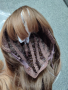 Дълга омбре перука с бретон висококачествен косъм, снимка 10