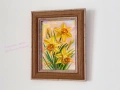 Оригинална картина – нарциси – акварел – идея за подарък, снимка 4