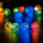 100 LED Коледни лампички с ефект на напукани ледчета, Многоцветни, снимка 1 - Лед осветление - 42716491